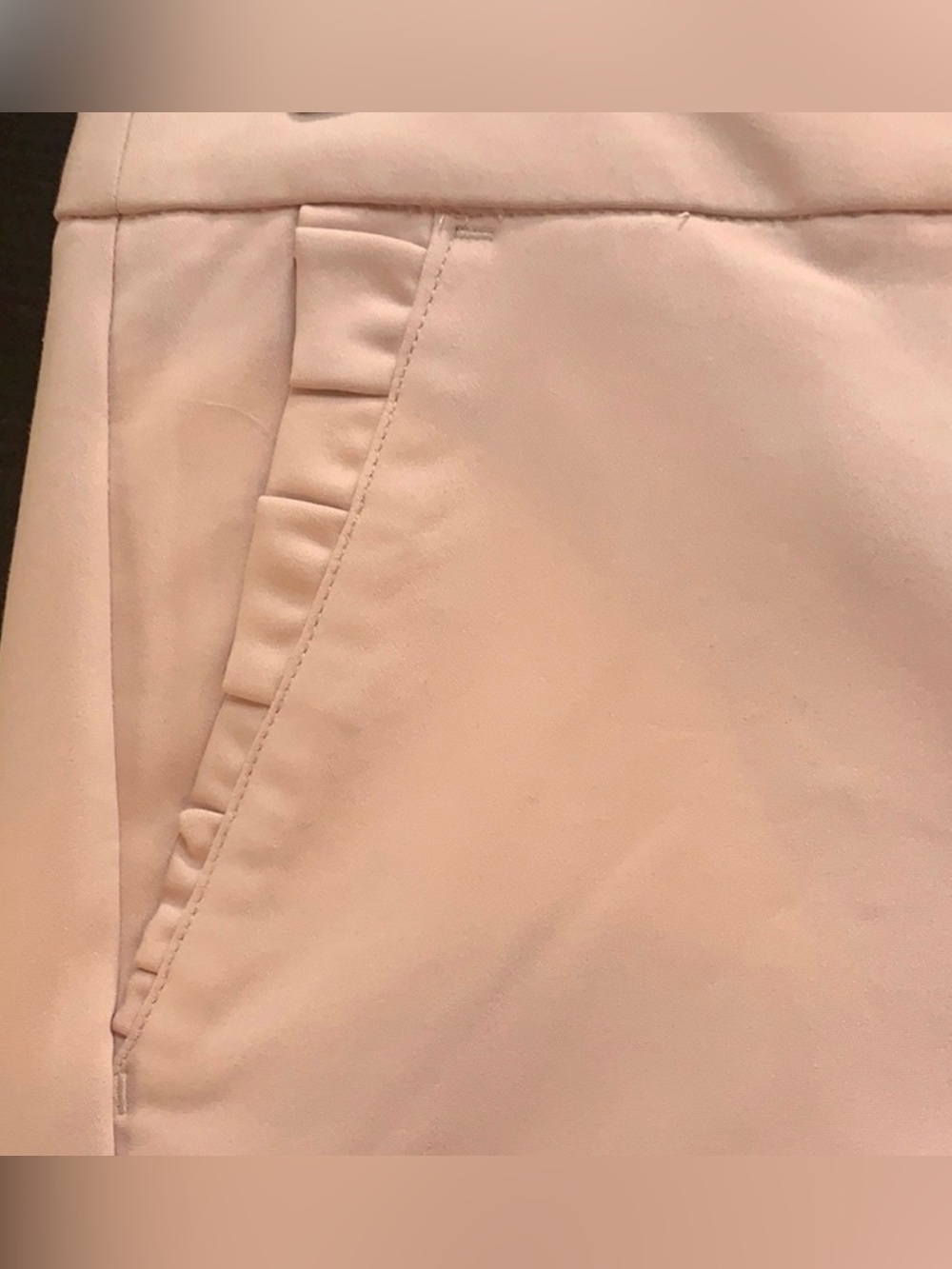 Express columnist pants blush pink Ruffle pocket Midrise sz 8R stretch - Picture 3 of 7